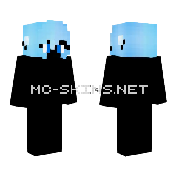 Pale Ice Water Hair Female Minecraft skin, front and back