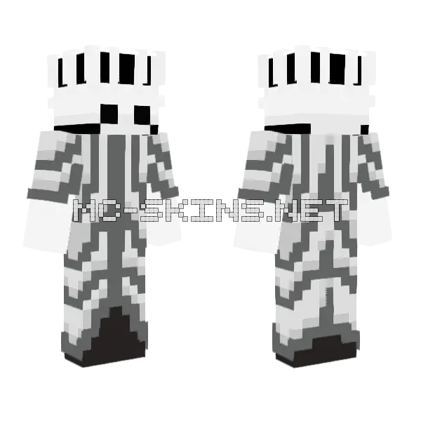 Pale King Minecraft skin, front and back