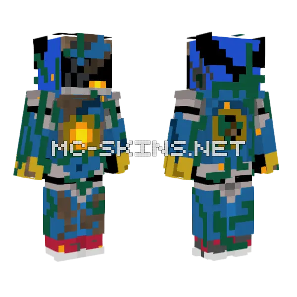 Pale Metal Sonic Minecraft skin, front and back
