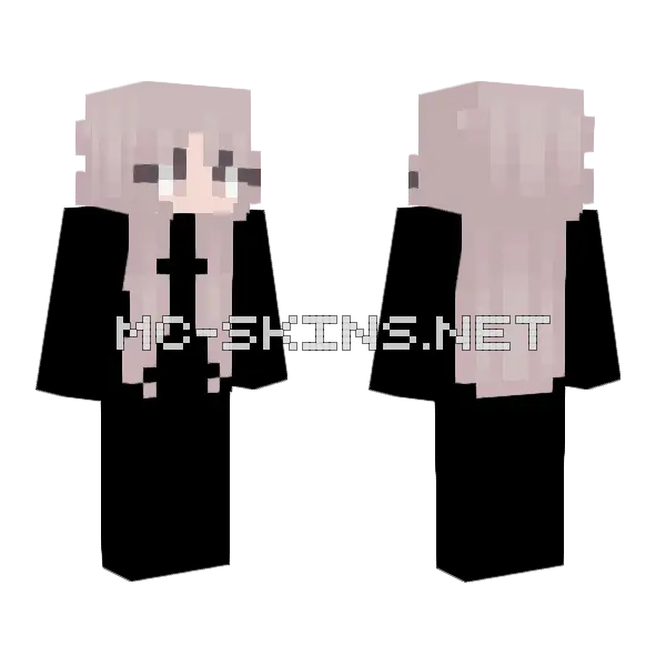 Pale Pink Hoodie, front and back