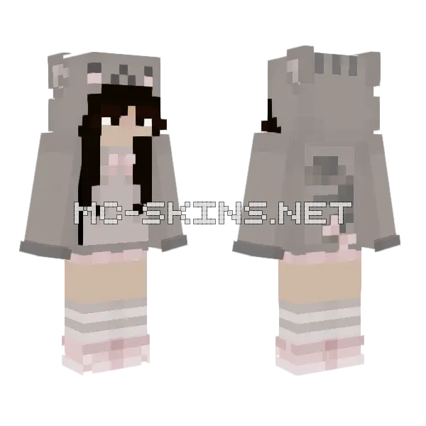 Pale Pink Kimono Girl, front and back