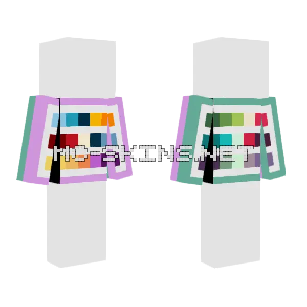 Palette Contest O Minecraft skin, front and back