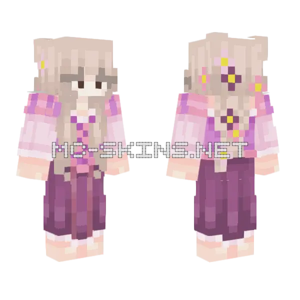 Palina Rapunzel Minecraft skin, front and back