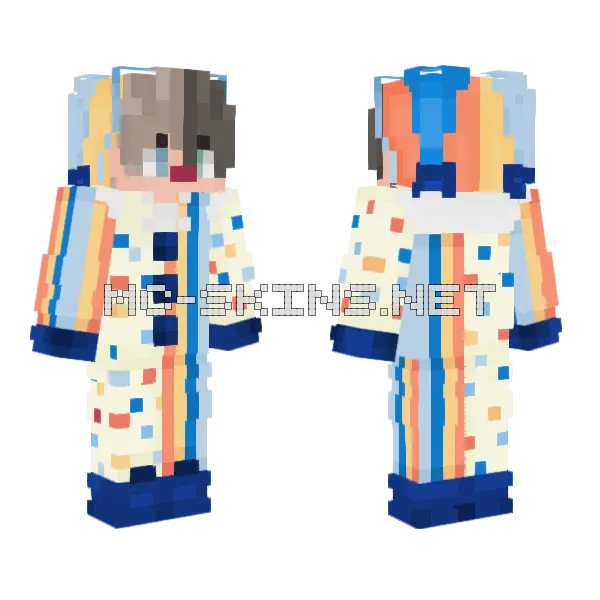 Pallaso Minecraft skin, front and back