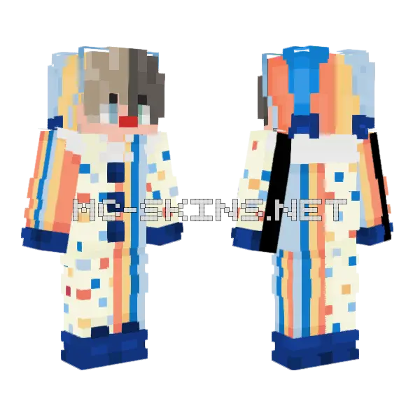 Pallaso Minecraft skin, front and back