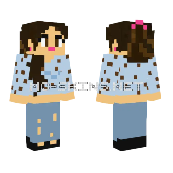 Pamalkaop Girl Minecraft skin, front and back