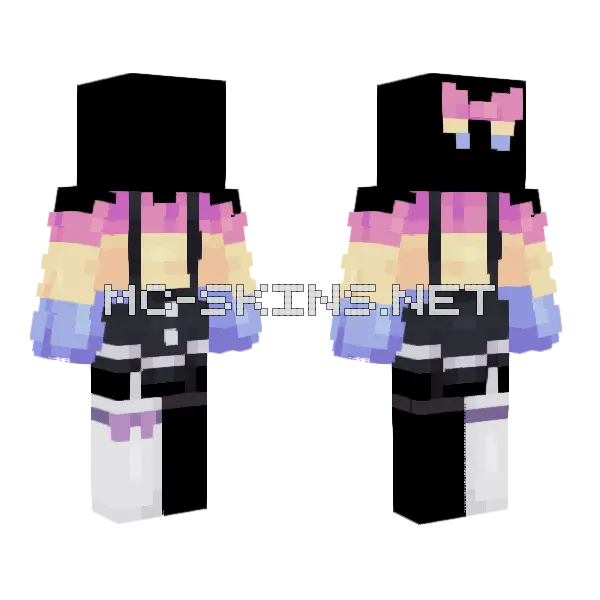 Pan Pride Month Base Minecraft skin, front and back