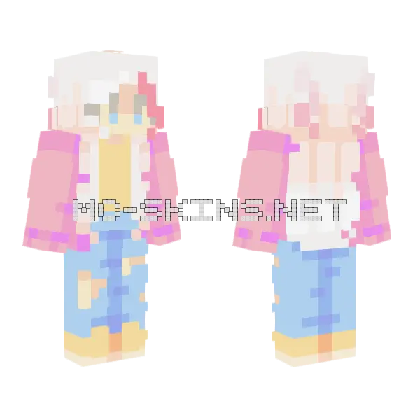 Pan Pride Skin Minecraft skin, front and back