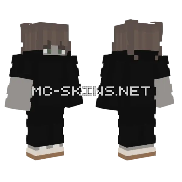 Pancake Cat Kid Minecraft skin, front and back
