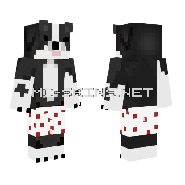 Panda Bear Skin Minecraft skin, front and back