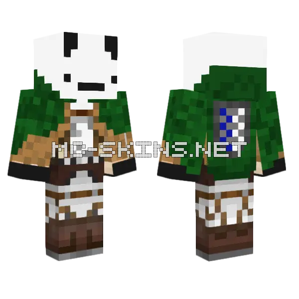 Panda Chousa Heidan Minecraft skin, front and back