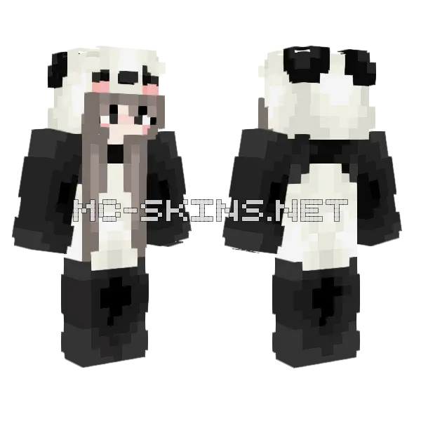 Panda Girl Outfit, front and back