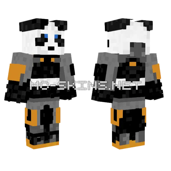 Panda Nox Minecraft skin, front and back