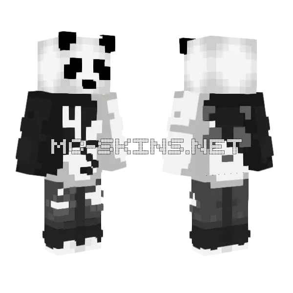 Panda Skin Minecraft skin, front and back