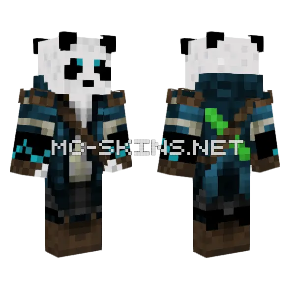 Panda Suit Minecraft skin, front and back