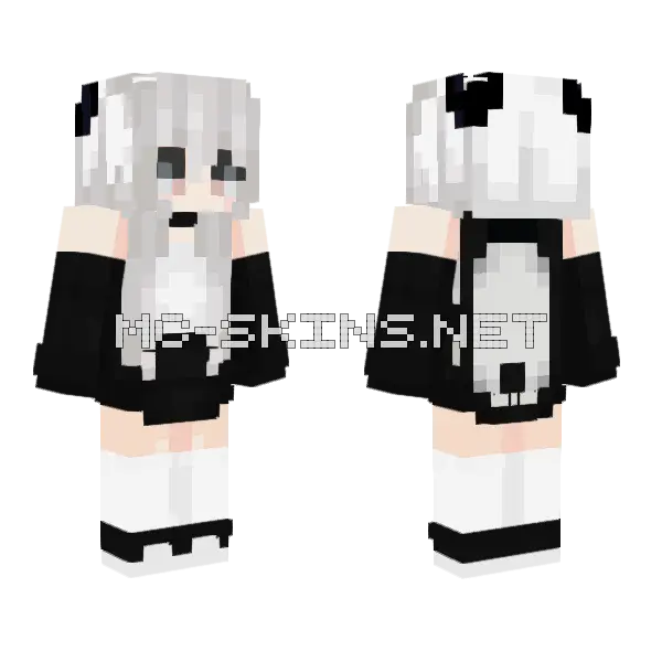 Pandakirachan Girl Minecraft skin, front and back