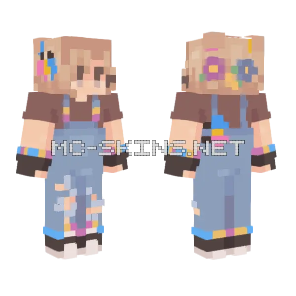 Pans3xual 5 Minecraft skin, front and back