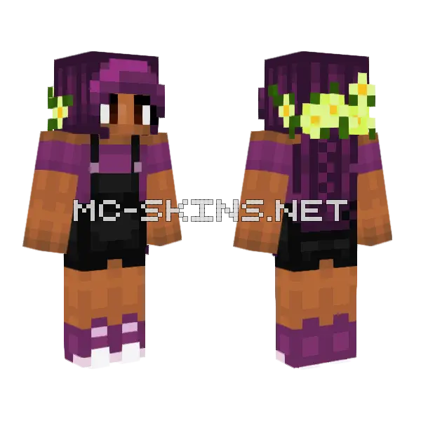 Pansy Girl Minecraft skin, front and back