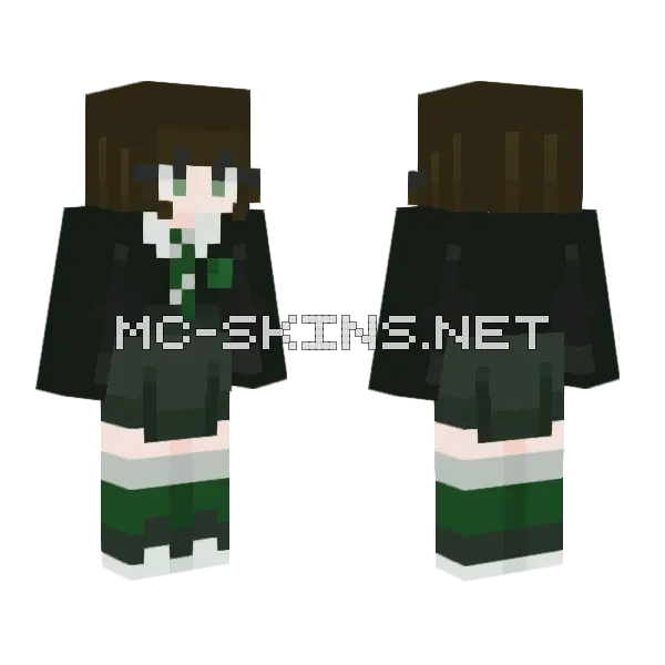 Pansy Parkinson Minecraft skin, front and back