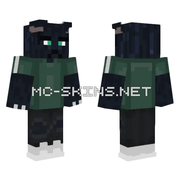 Panther Main 2 Minecraft skin, front and back