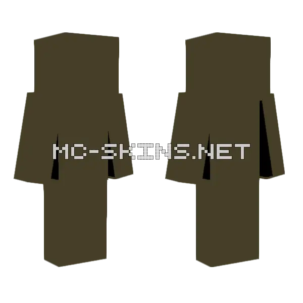 Pantone 448c Minecraft skin, front and back
