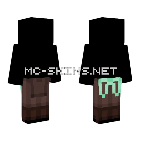 Pants Template Ink Sans Minecraft skin, front and back