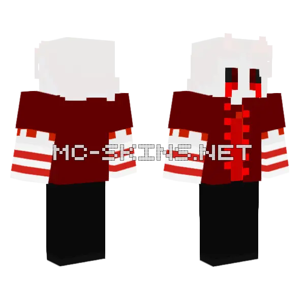 Paper Doll Echo Eye Minecraft skin, front and back