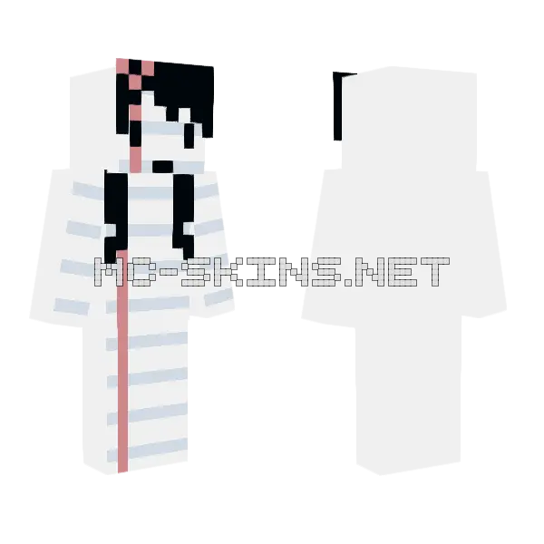 Paper Girl Minecraft skin, front and back
