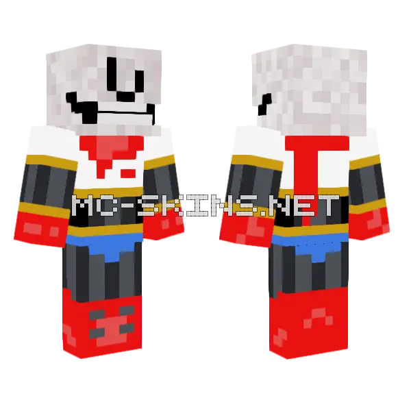Papyrus Minecraft skin, front and back
