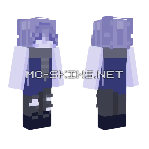 Paranoid Male Minecraft skin, front and back