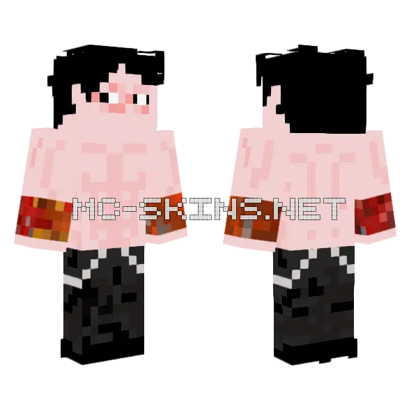 Parkjonggun Black Outfit Minecraft skin, front and back