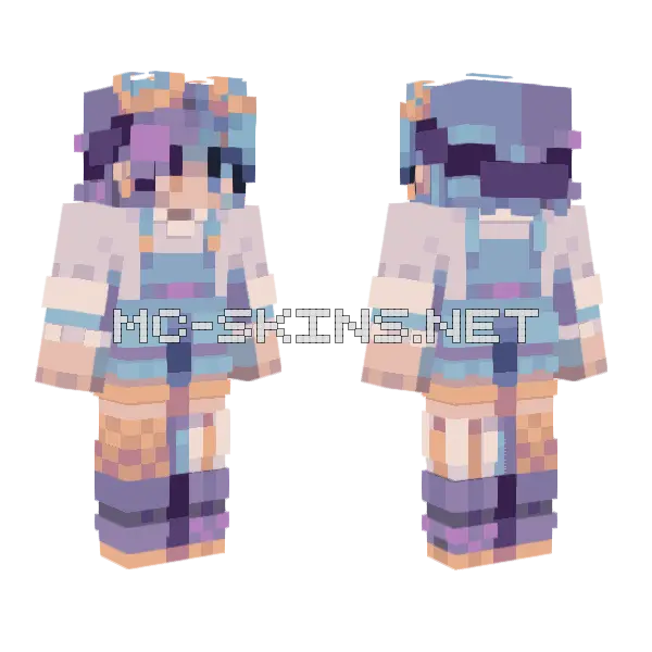 Part The Clouds Trade Minecraft skin, front and back