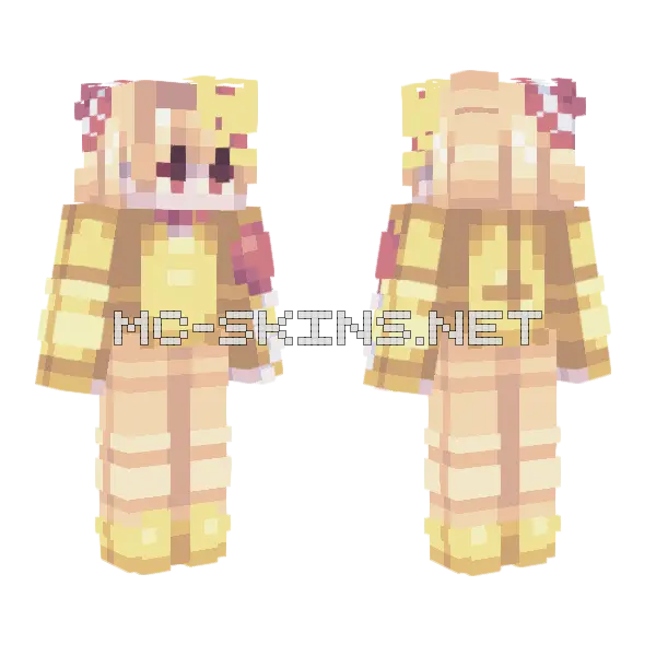 Partygoer Minecraft skin, front and back