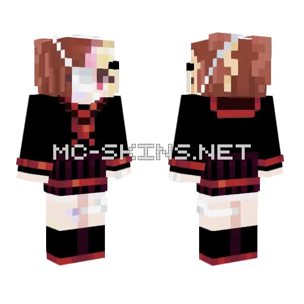 Past Pi Chan From Ufffc Minecraft skin, front and back