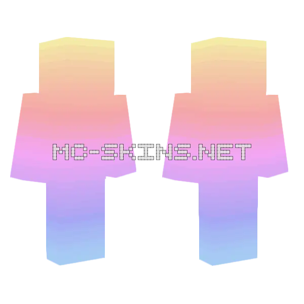 Pastel Building Blocks Minecraft skin, front and back
