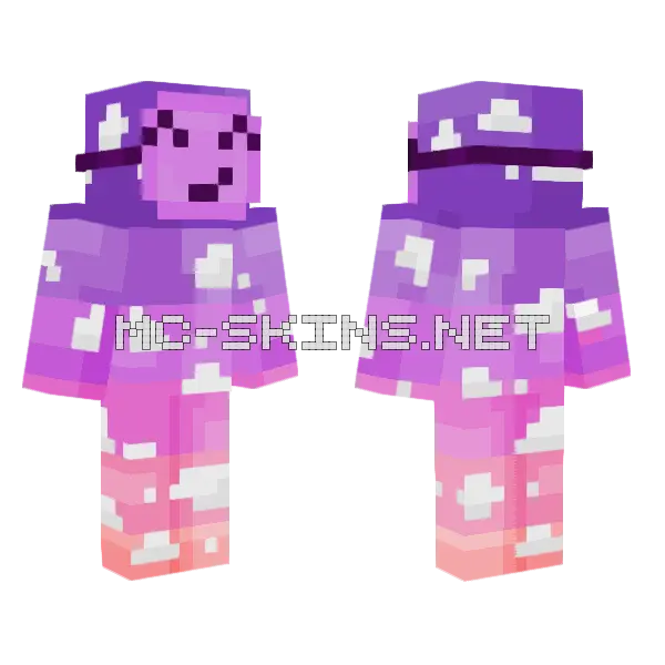 Pastel Cloud Outfit Minecraft skin, front and back