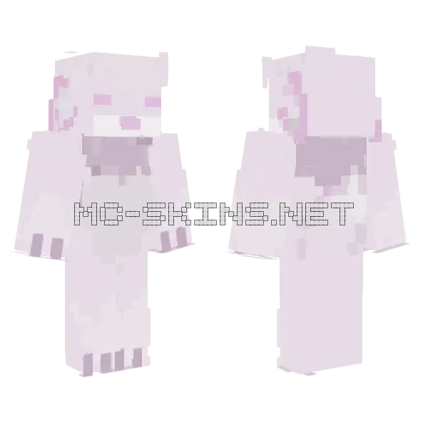Pastel Fox Minecraft skin, front and back