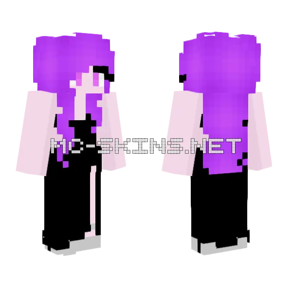 Pastel Girl New Years Minecraft skin, front and back