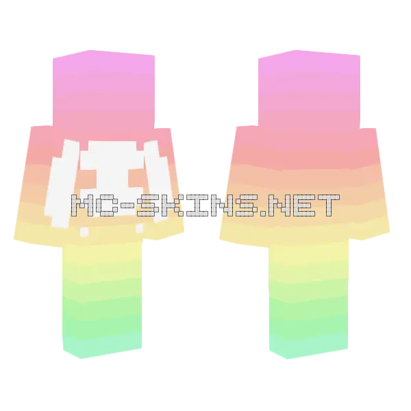 Pastel Gradient Outfit, front and back