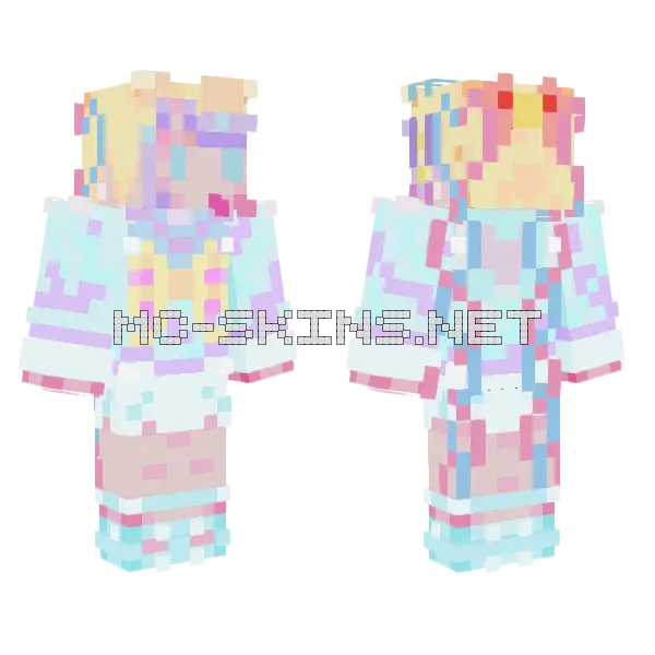 Pastel Streamer Outfit, front and back
