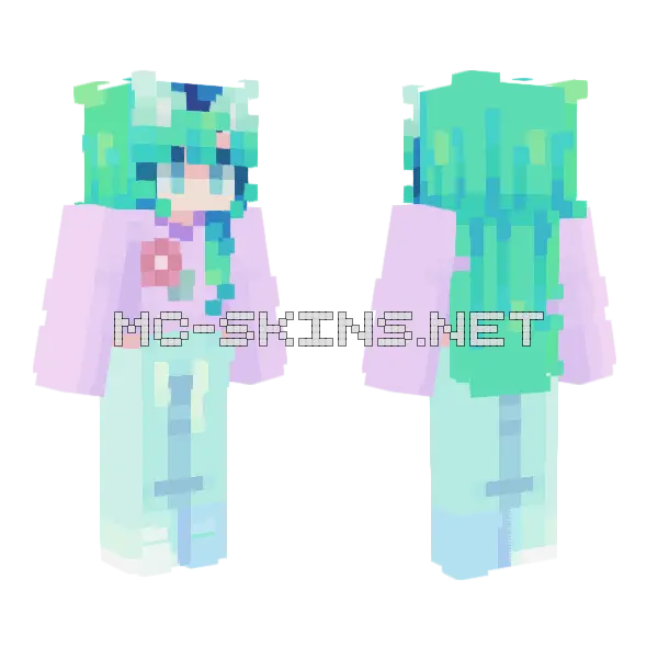 Pastel Persona Minecraft skin, front and back
