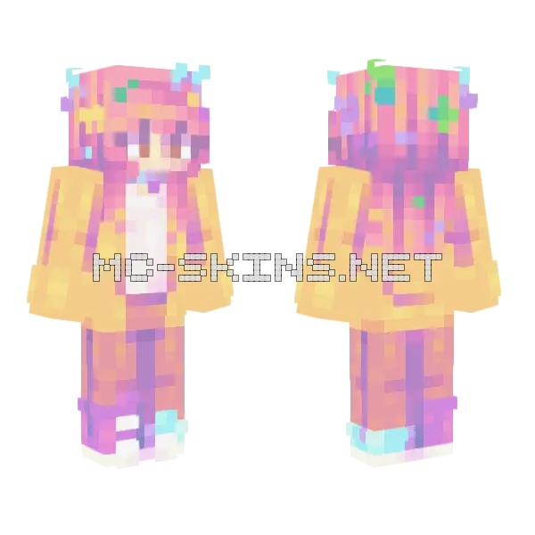 Pastel Rainbow Girl, front and back