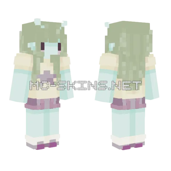 Pastel Alien Child, front and back