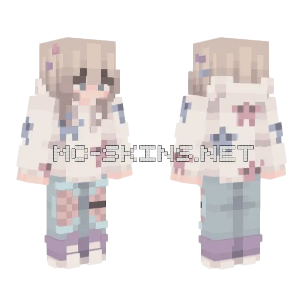 Pastel Star Dress, front and back