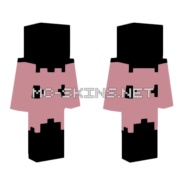 Pastel Strawberry Milkshake Dress Minecraft skin, front and back