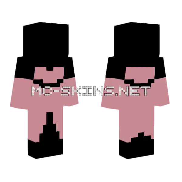 Pastel Strawberry Milkshake Dress Minecraft skin, front and back