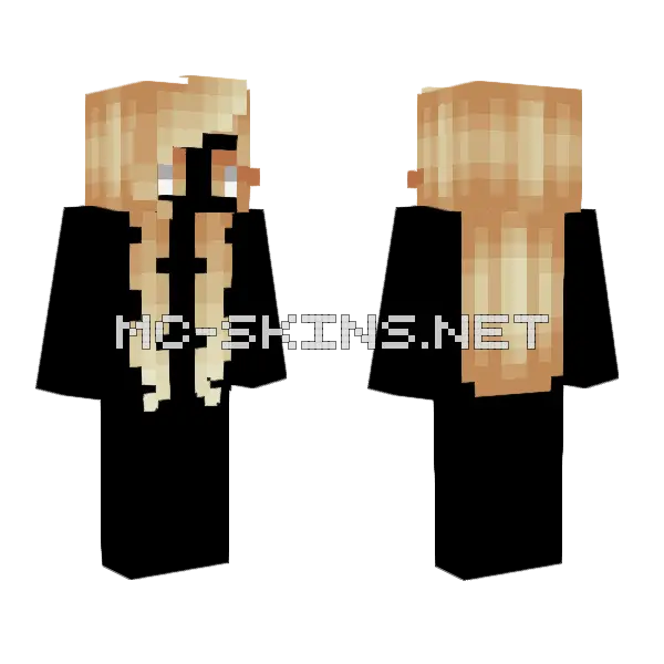 Pastel Sunrise Orange Yellow Fade Minecraft skin, front and back