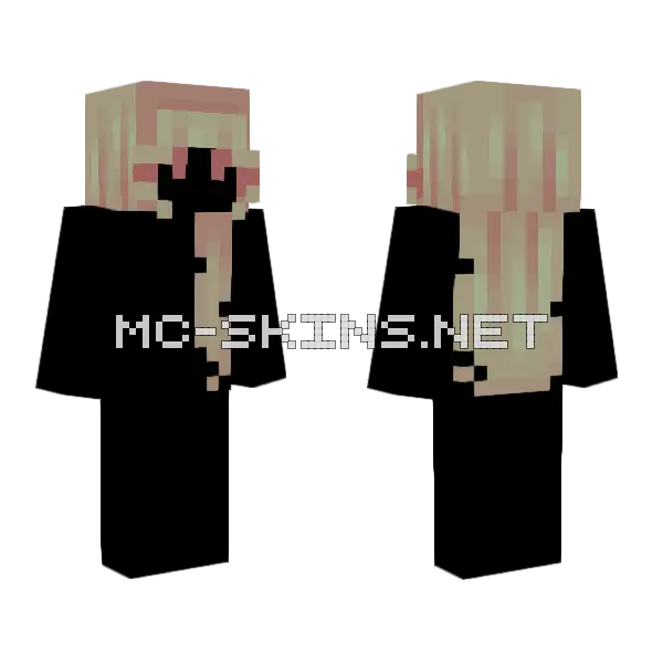 Pastel Watermelon HB Minecraft skin, front and back
