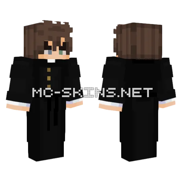 Pastor Skin Minecraft skin, front and back