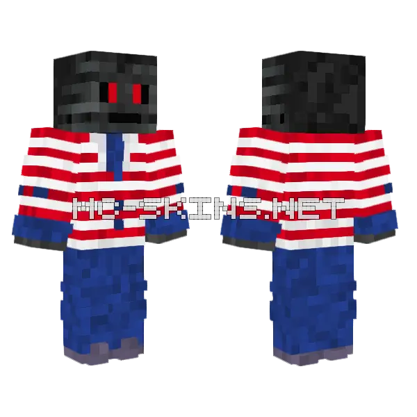 Patriotic Faz Minecraft skin, front and back